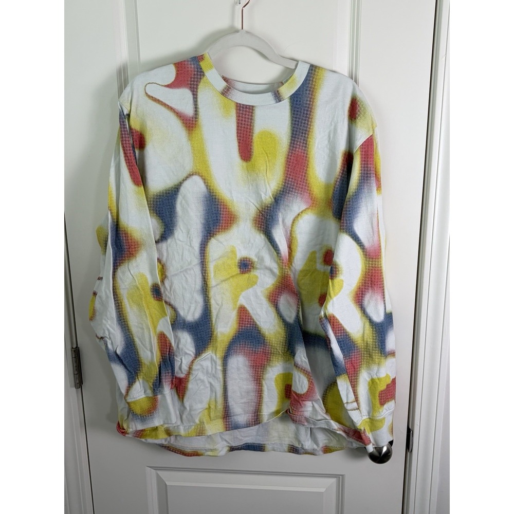 Supreme Half Tone Long Sleeve White Top Shirt Tshirt Size XL